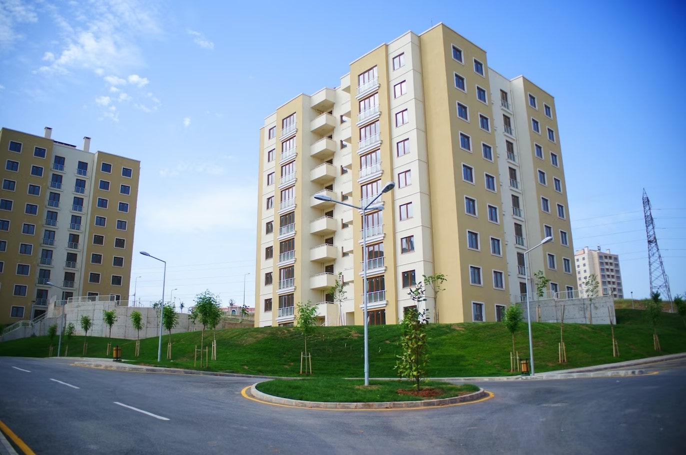 new buildings with green areas