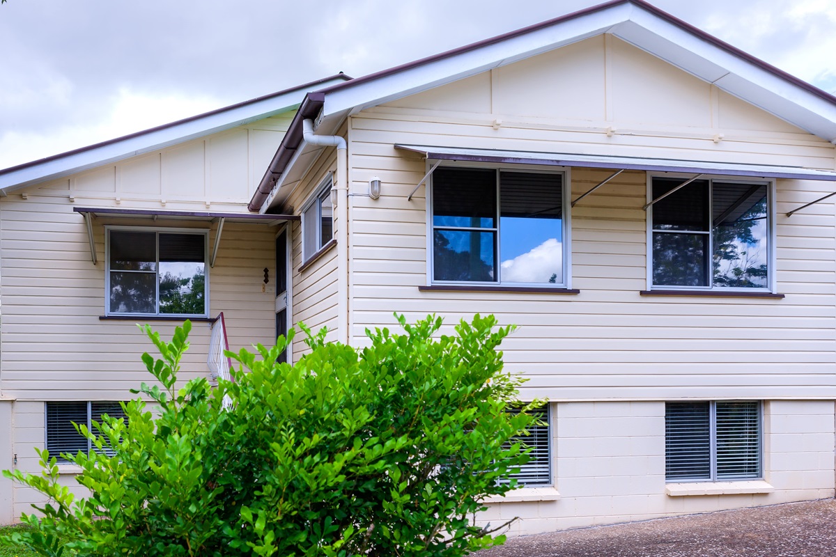 facade of a regular size simple house